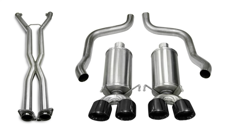 Chevrolet Corvette Performance Exhaust - Dual Rear Exit - CORSA Performance - Xtreme Cat-Back + Twin 3.5in Black PVD Pro-Series Tips - Black - `05-`08 Chevrolet Corvette Performance Exhaust - Dual Rear Exit - CORSA Performance - Xtreme Cat-Back + Twin 3.5in Black PVD Pro-Series Tips - Black - `05-`08
